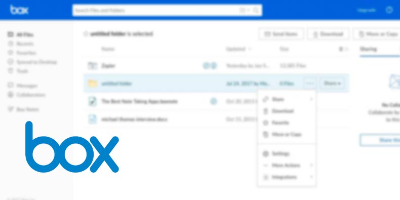 Produktivitätsintegration: Sonix + Box Sonix + Box | Sonix arbeitet nahtlos mit vielen Produktivitätsanwendungen einschließlich Box.