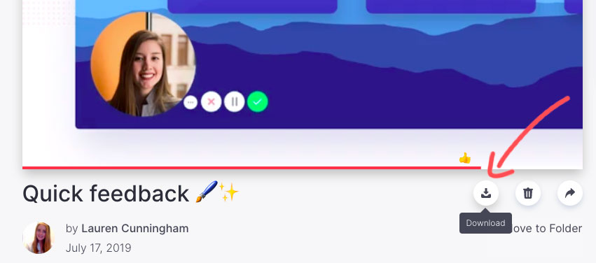 So finden Sie den Download-Video-Link für Ihre Loom Aufnahme