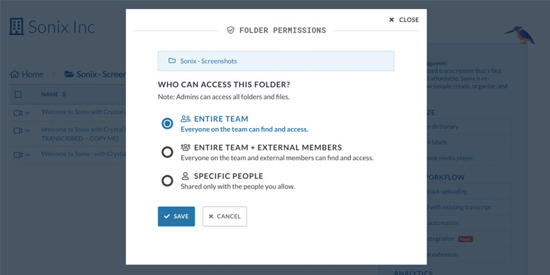 Optimale Sicherheit durch Beschränkung des Zugriffs auf Ordner erhalten Steuern des Zugriffs auf bestimmte Ordner