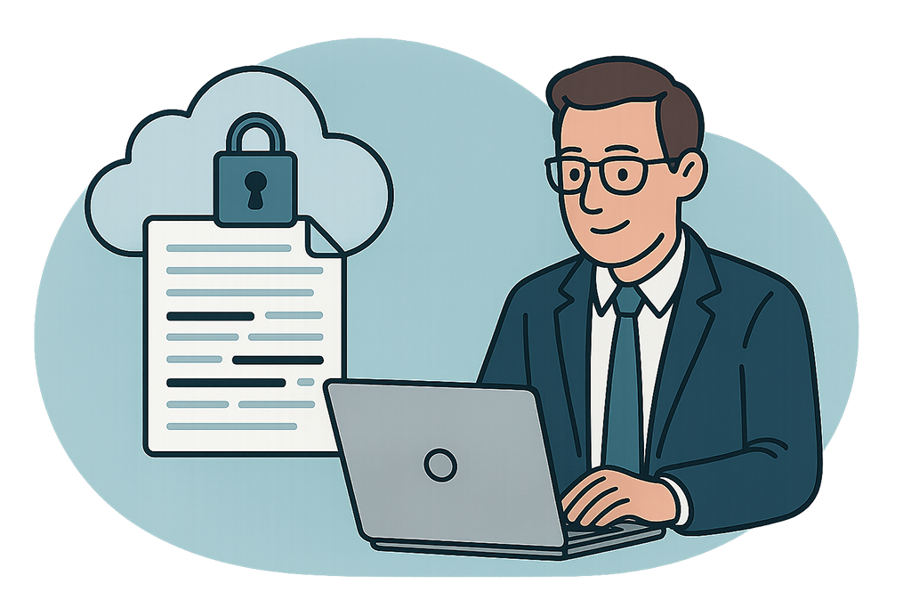 Sicheres legales Transkriptionssystem für Unternehmen mit Benutzerberechtigungen Sicheres, SOC 2-konformes Transkriptions-Tool-Dashboard für Anwaltskanzleien